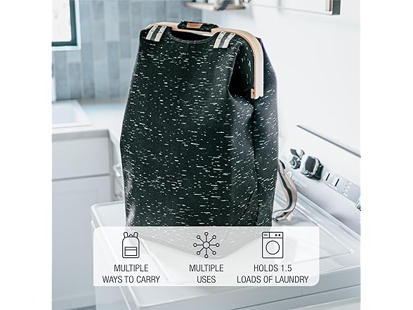 CleverMade Collapsible Travel Backpack Hamper