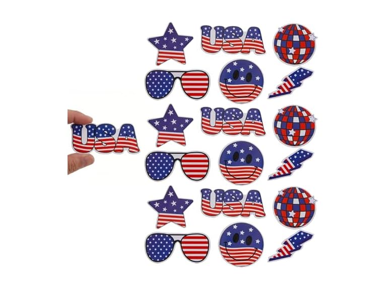 Fun Express Bulk Patriotic Stars & Stripes Stickers - 144 Pieces