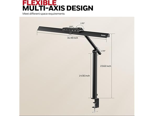 Honeywell LED Desk Lamp with Clamp - HJ1