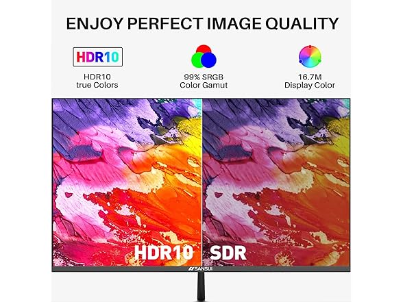 SANSUI 27 Inch Monitor with Built-in Speakers