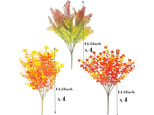Grunyia 12 Bundles Artificial Flowers