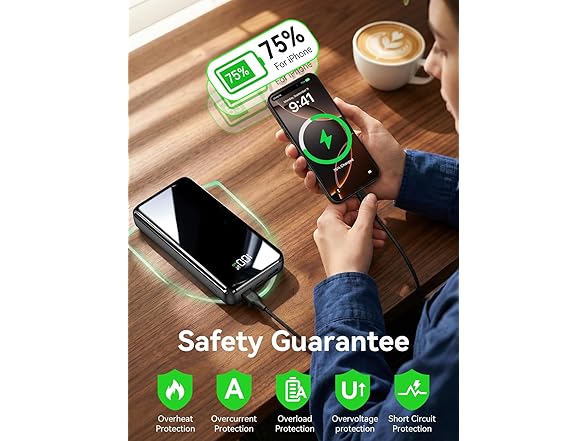 YILANS Portable Charger with Built-in Cable