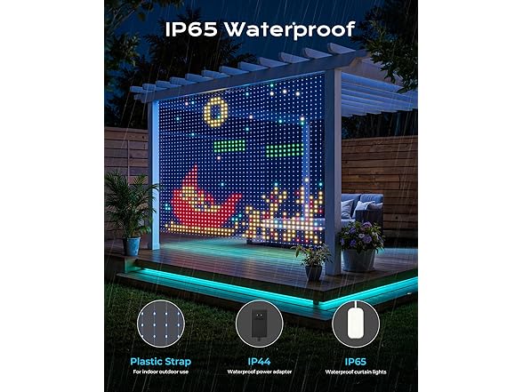 Brightown 400 RGBIC LEDs Smart Curtain Lights with DIY GIF