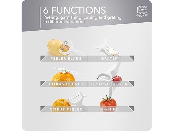 Borner 6-in-1 Fruit and Vegetable Peeler 