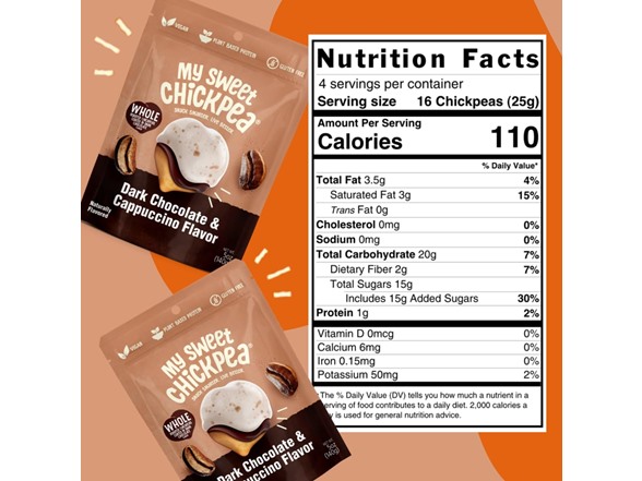 4Pk My Sweet Chickpea 5 Oz Chocolate Covered Chickpeas