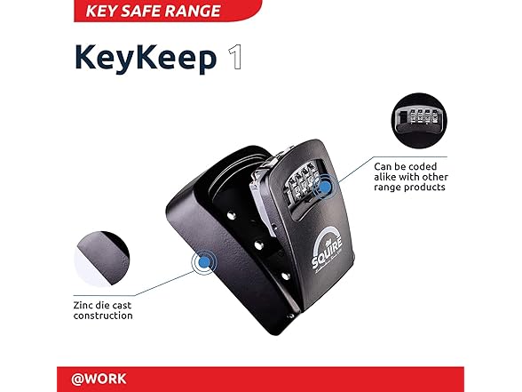 Squire Squire Key Safe Box - 4 Wheel Combinati