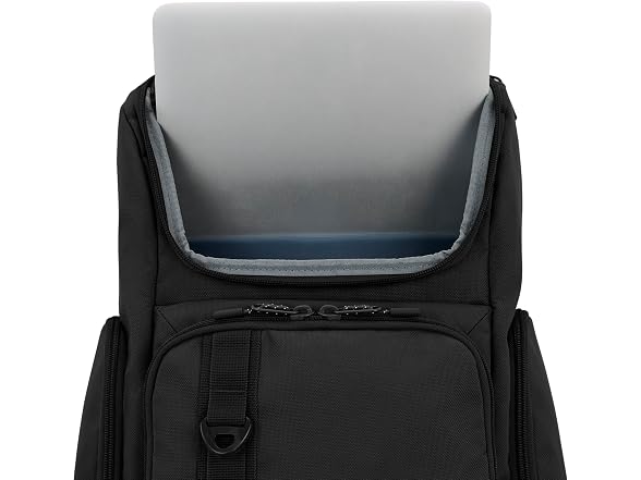 High Sierra Lineage Flap Backpack- Black