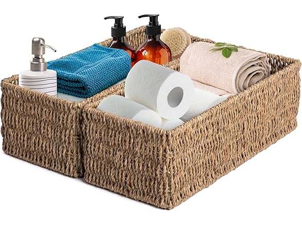 JS HANGER Toilet Paper Storage Basket Set of 2