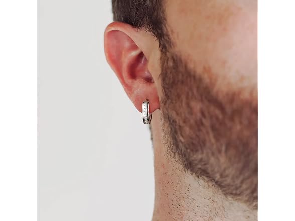 KRKC&CO NS615079 Hoop earrings men