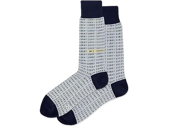 Hot Sox Men (6-12) Sorry Not Sorry Crew Pack Socks