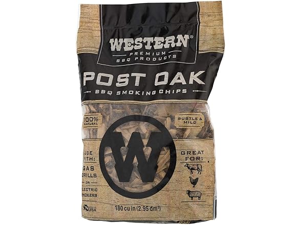 Western Post Oak BBQ Chips, 180 cu in
