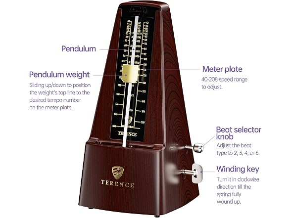 TERENCE Mechanical Metronome Portable