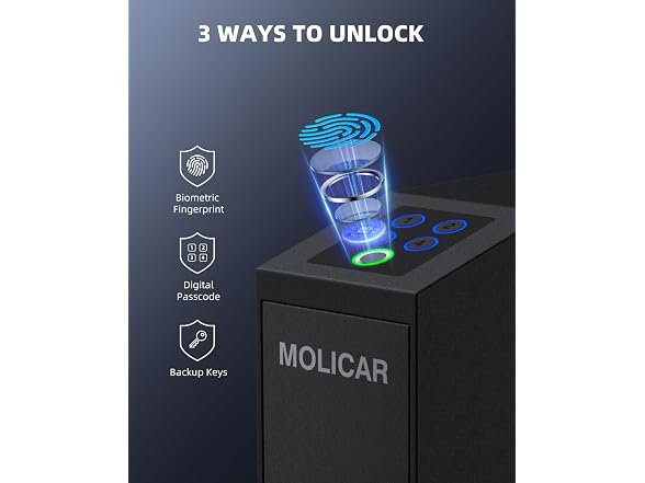 MOLICAR Biometric Slider Handgun Safe