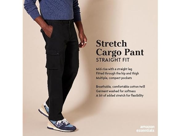 Mens StraightFit Cargo Lt Grey (38Wx34L)