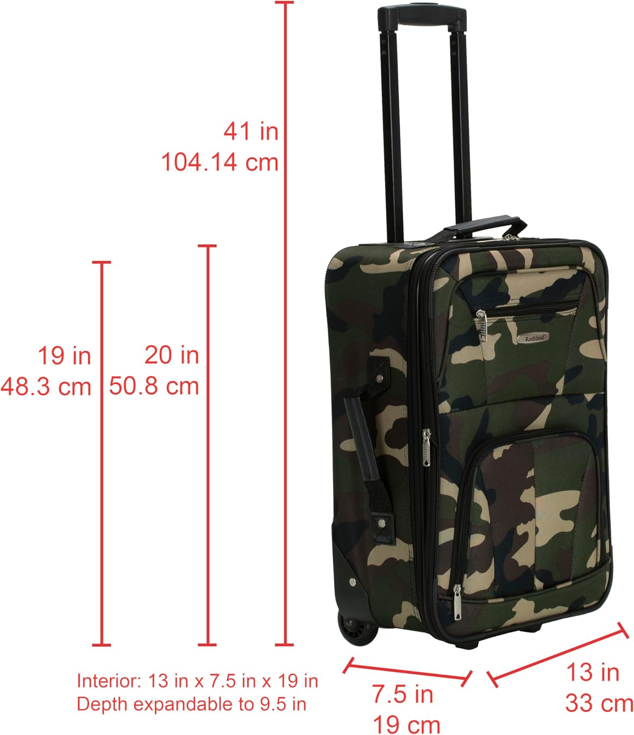 Rockland Fashion Softside Upright Luggage Set - Gallery 8