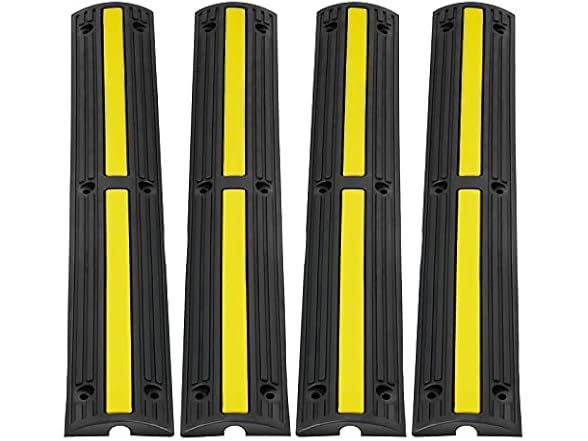3.28 ft Cable Protector Ramp, 4 Pack of