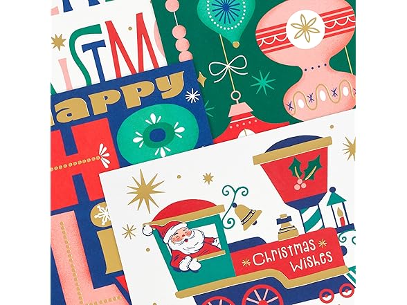 Hallmark Bulk Retro Christmas Card Assortment