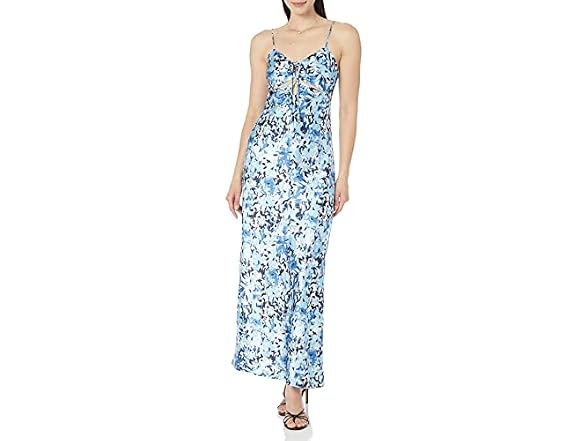 The Drop Shelby Tie-Up Cutout Slip Dress