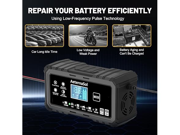 15A Smart Car Battery Charger, 12V/24V