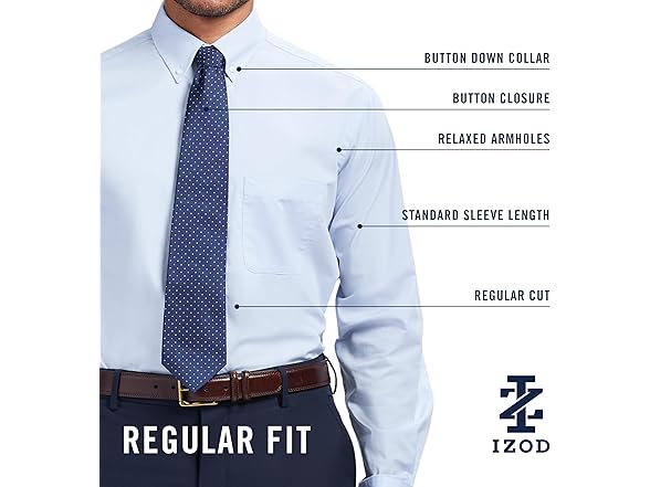 IZOD Dress Shirt (L) Blue Check