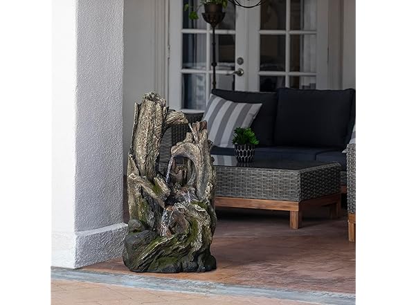 Alpine 40" Waterfall Fountain with LED