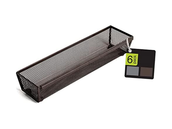 Smart Design Smart Design Drawer 12"x3" Organizer - Set of 6