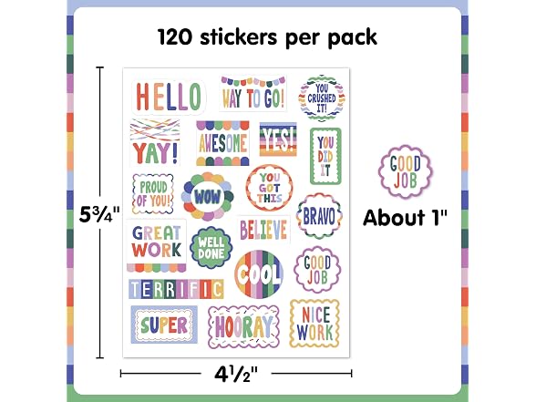 Teacher Created Resources Color Crush Stickers