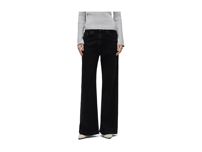HUDSON Women's Jodie High Rise Loose Fit Wide Leg Jean Black