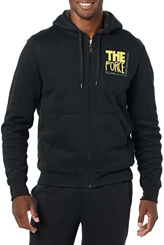 Amazon Essentials Disney | Marvel | Star Wars Men's Sherpa-Lined Full-Zip Hoodie Sweatshirts, Star Wars Force, Large