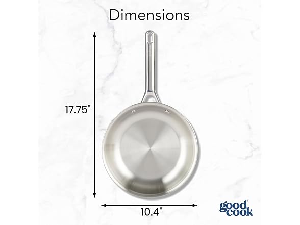 GoodCook Stainless Steel Fry Pan 10-Inch
