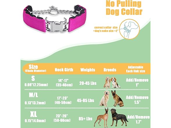 HAESINPA Prong Training Collar for Dogs