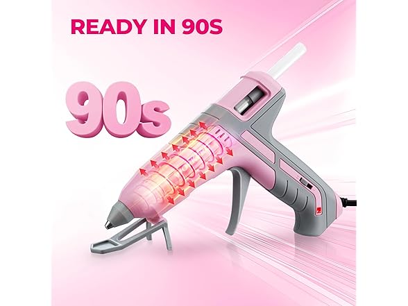 WORKPRO Hot Glue Gun Full Size - 100W Pink