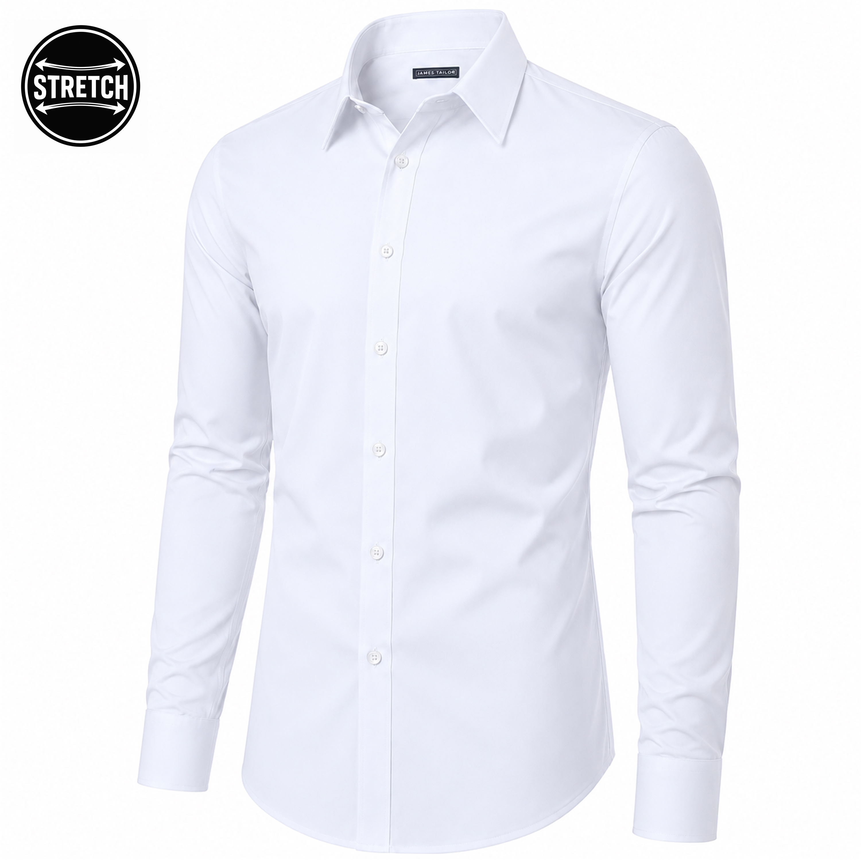 Mens L/S Stretch Dress Shirt - Gallery 20