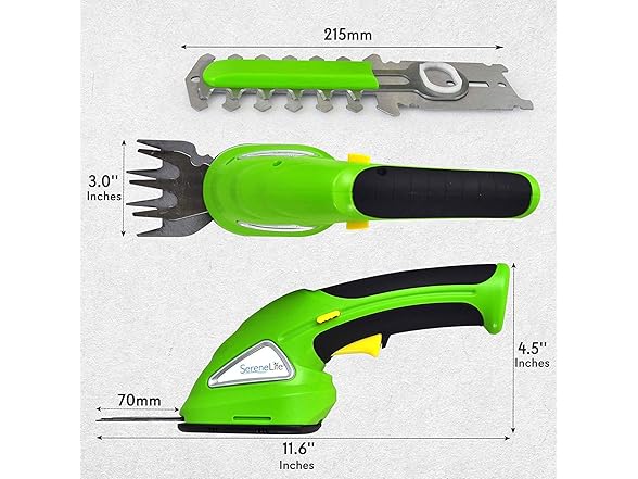 SereneLife Cordless Hedge Trimmer Handhe