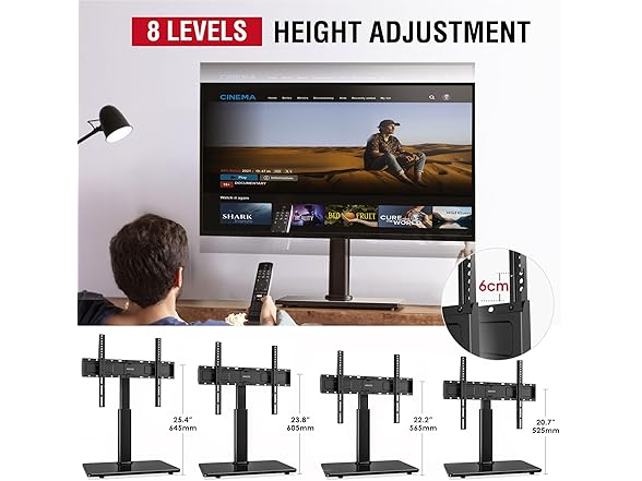 AOKCOS Swivel Universal TV Stand | 32-75"