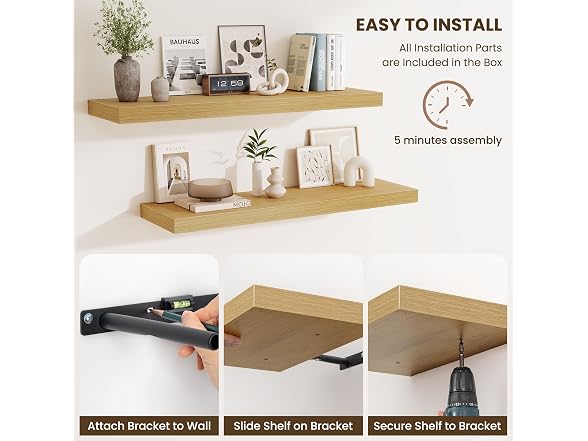 Fun Memories 48 Inch Floating Shelves