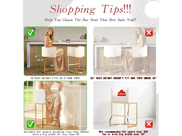 LVHOMLAX B0DKC14K5B Set 1Barstool, Off White Linen (Open Box)