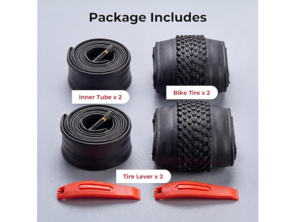 JUCEO 24/26in MTB Bike Tires Tubes Set