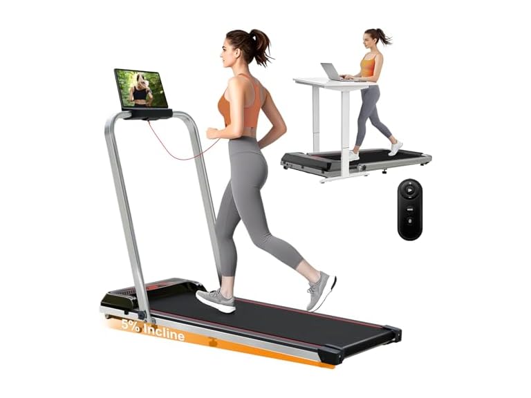 Moonfox Treadmill with Incline, 3 in 1 Under Desk Treadmill