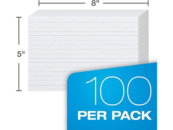 Oxford Oxford Primary Ruled Index Cards, 5 x 8