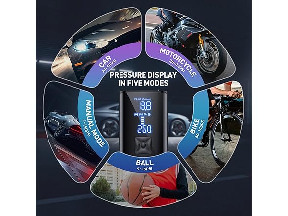 GJOSYOI BC388725070075 Tire Inflator Portable Air Com