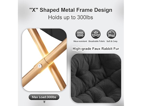 Black Comfy Saucer Chair