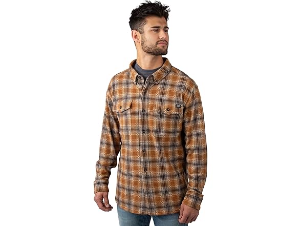 Field Stream Mens Bushveldt Plaid Knit Shirt