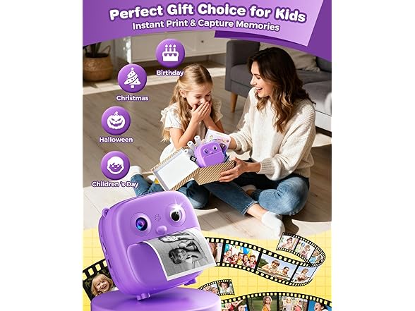 Ploomen Kids Instant Print Camera
