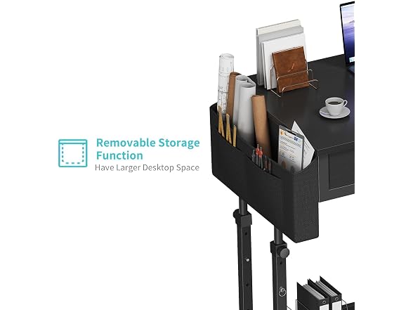 WINAZ Rolling Standing Desk Adjustable