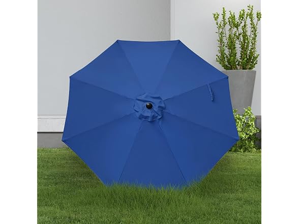 YSSOA 9' Patio Umbrella w 50lbs 20" Capacity Fillable Base