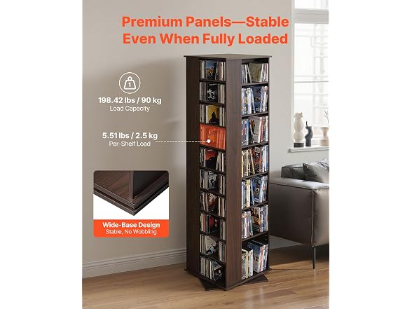 Media Storage Cabinet, CD Rack Tower