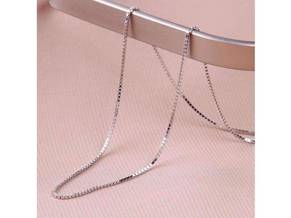 Italian Made 925 Sterling Silver 16" Box Chain