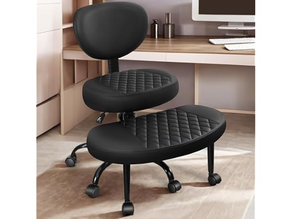 Ergonomic Cross Legged Office Chair with Wheels