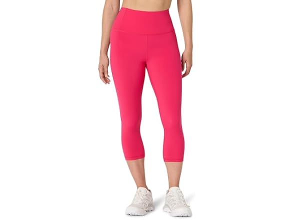 Hot Pink / High Waist / Capri / No Pockets